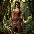 Medieval Fantasy Leather Corset | LARP Ranger Armor Outfit | Huntress Cosplay Costume