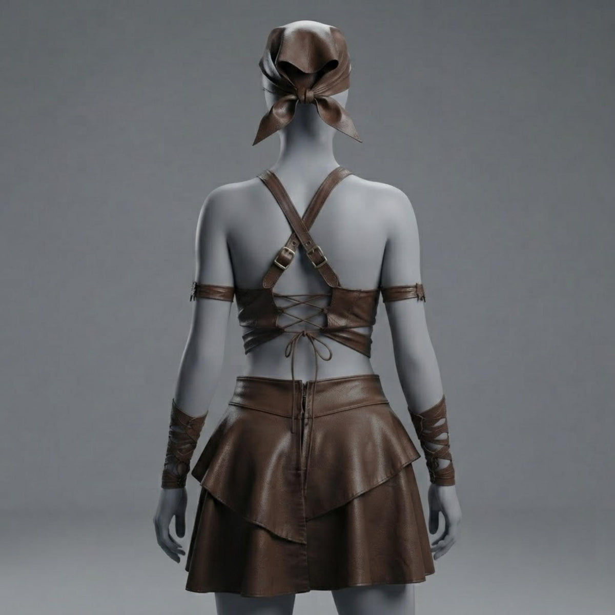 Women's Fantasy Amazon Costume | Medieval Barbarian Crop Top | Renaissance LARP Warrior Outfit