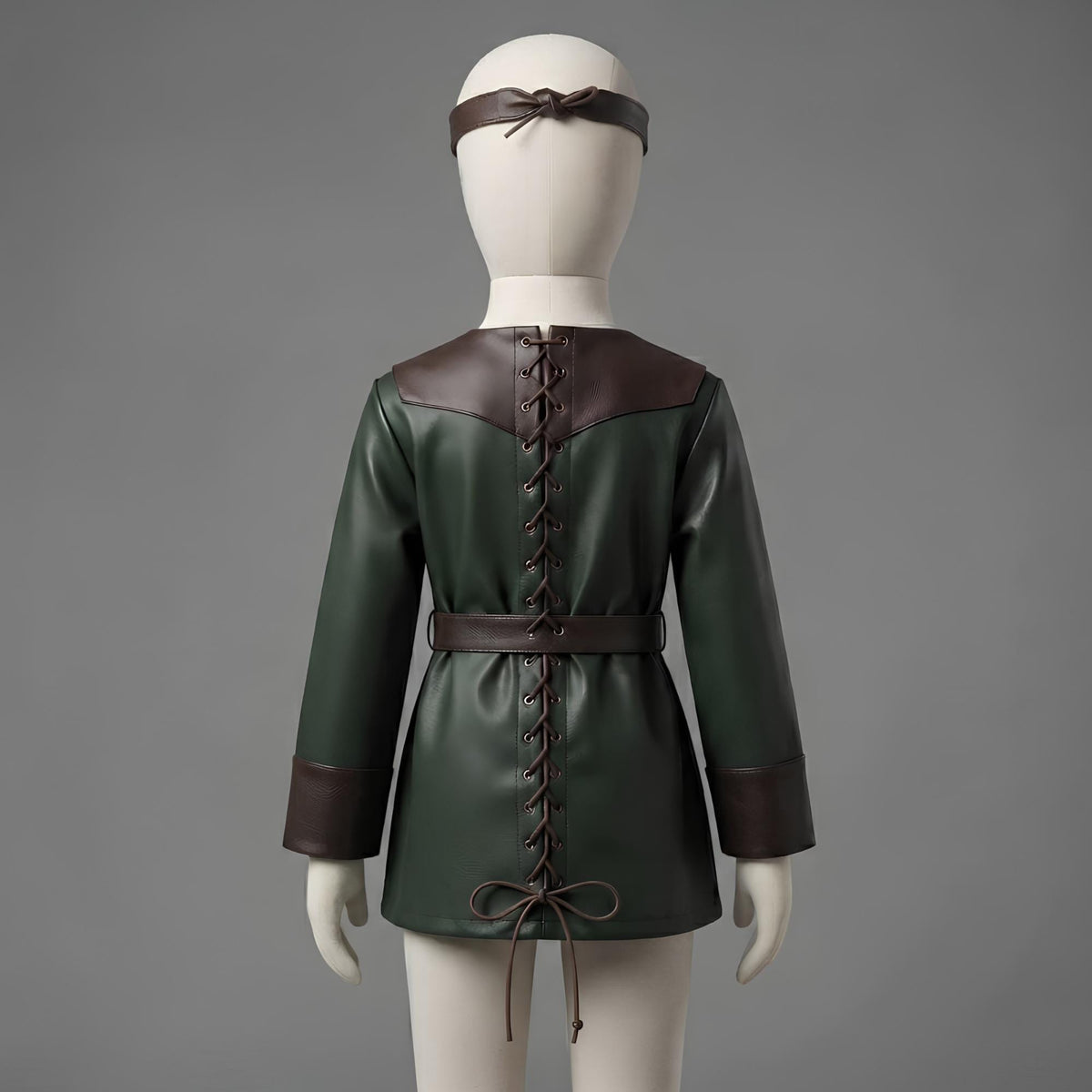 Kids Leather Medieval Tunic | Childrens Renaissance LARP Outfit | Forest Ranger Fantasy Costume